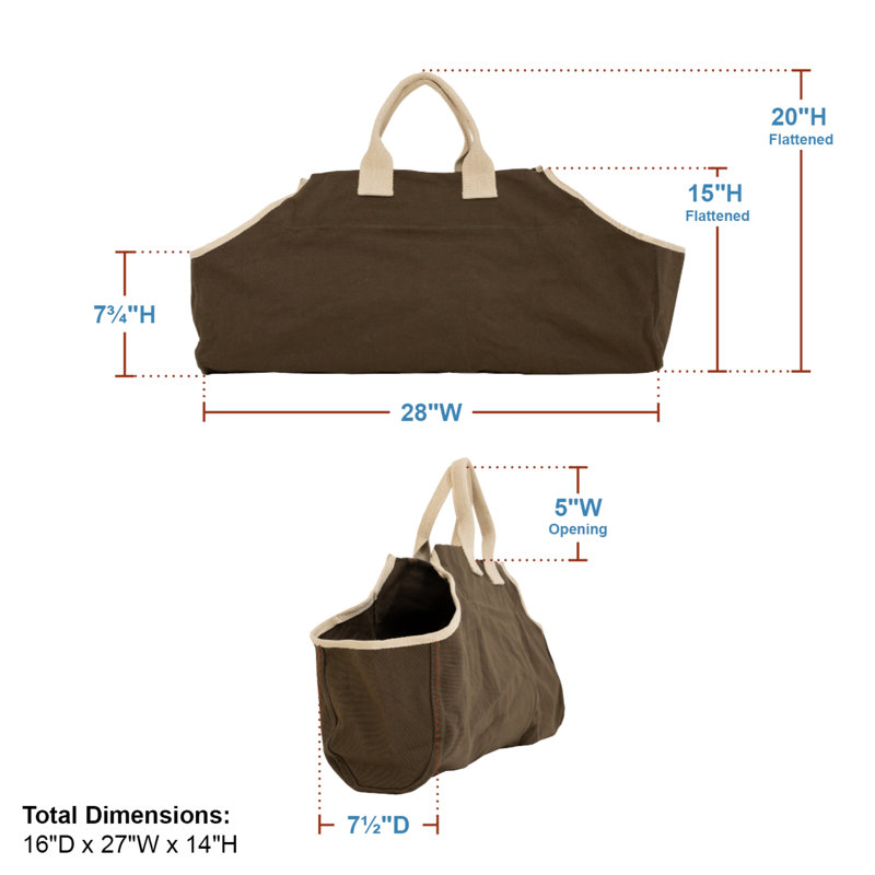 Hackett Canvas Log Carrier