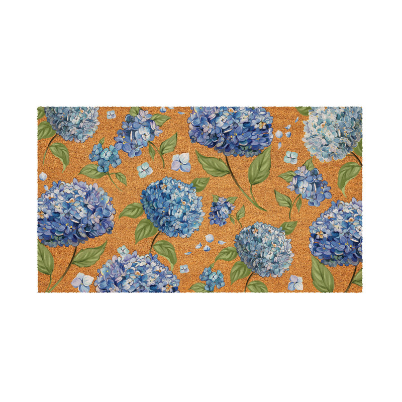 Tapis en fibre de coco Hydrangea Haven, 16 po x 28 po, L 16 po x L 28 po