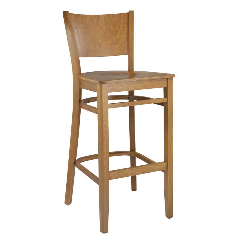 Calina Counter Stool with Solid Wood Frame, Cherry, Counter Stool (24" Seat Height)