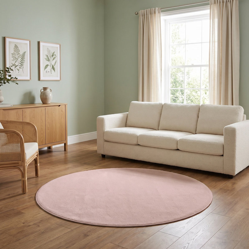 Washmellow Collection Shaggy Area Rug, 80X80 cm Round