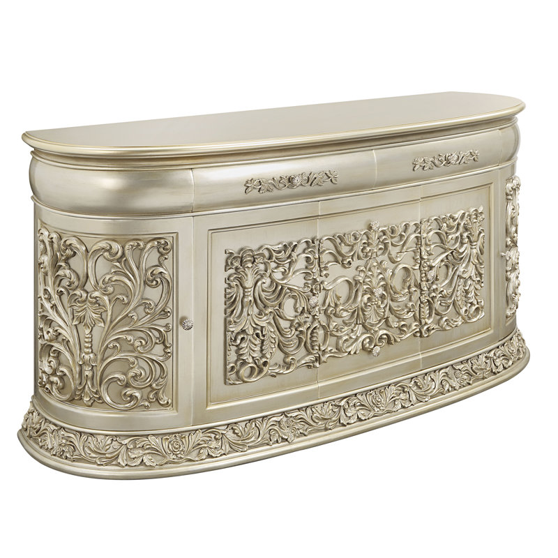 Rutger 5-Drawer Dresser in Antique Gold