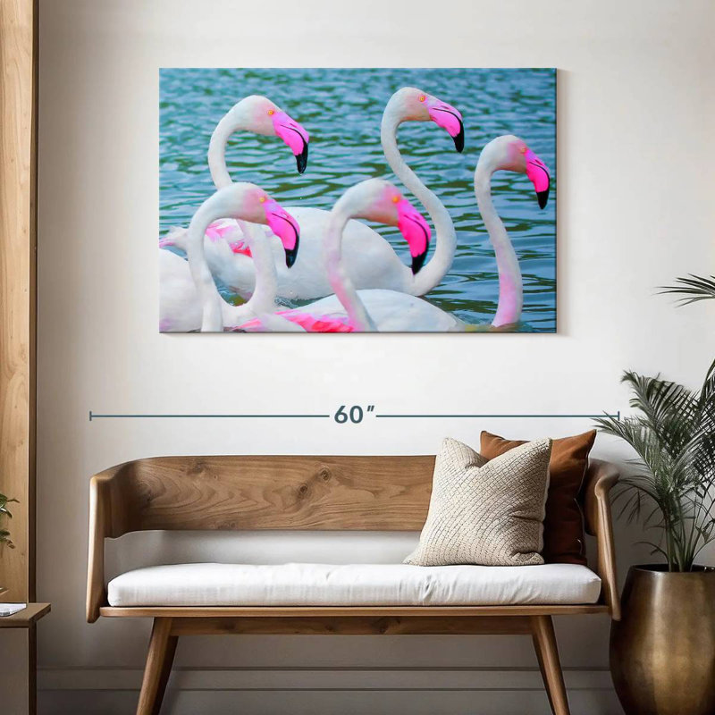Brampt Flamingos, 30" H x 45" W