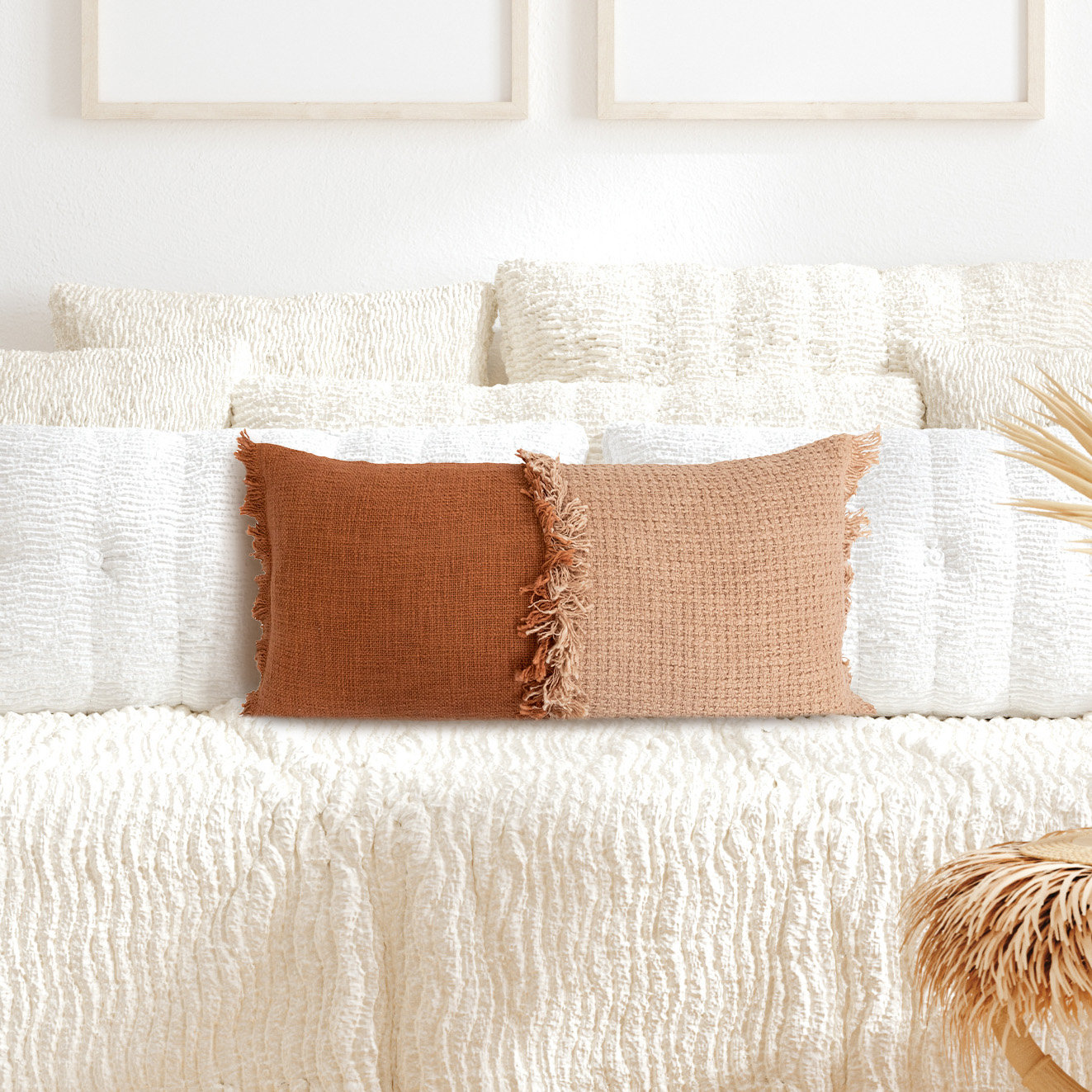 Better Homes & Gardens Decorative Throw Pillow, Cotton Fringe