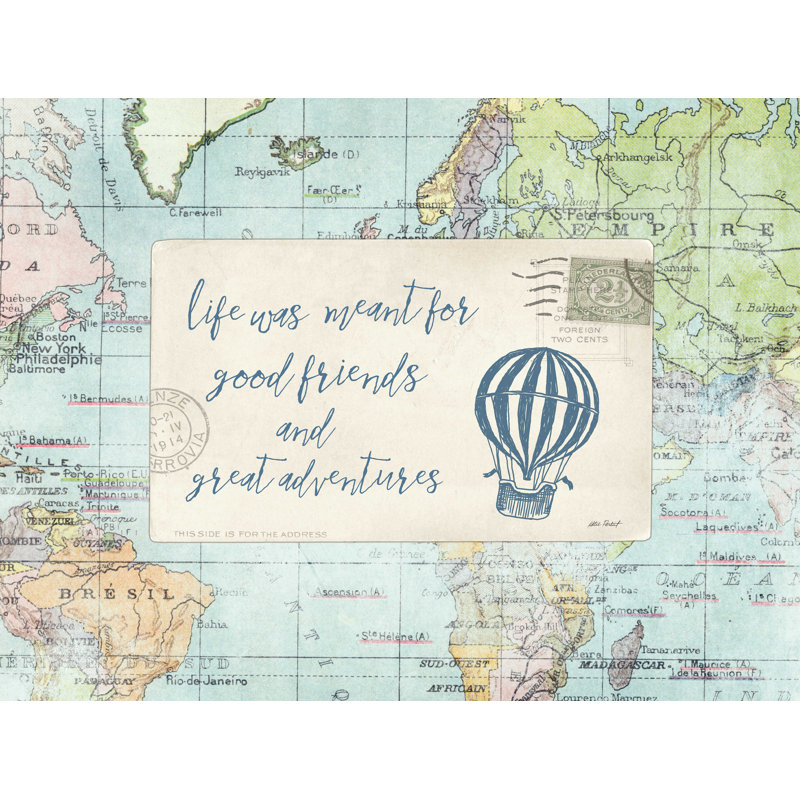 Travel Posts III - reproduction sur toile, H 12 po x l 16 po