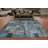 Blues Patchwork Distressed Area Rug 8x10