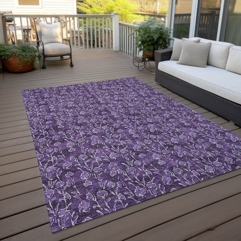 Tapis intérieur / extérieur Azniv avec envers antidérapant, Rectangle 3 pi x 5 pi