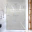 Porte de douche coulissante simple sans cadre de 44 à 48 po x H 76 po - Verre trempé transparent de 5/16 po (8 mm), conception à dérivation-129052679
