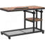 Table de bout réglable en forme de C avec roulettes et plateau inclinable