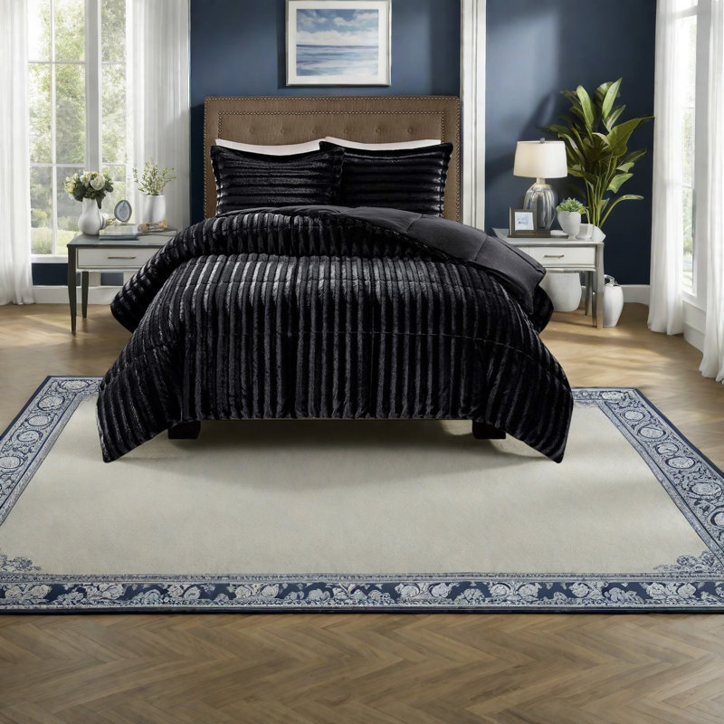 Ensembles de literie luxueux en fausse fourrure, polyester pour maison moderne
