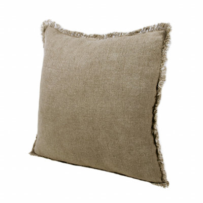 Linen Throw Square Pillow Cover