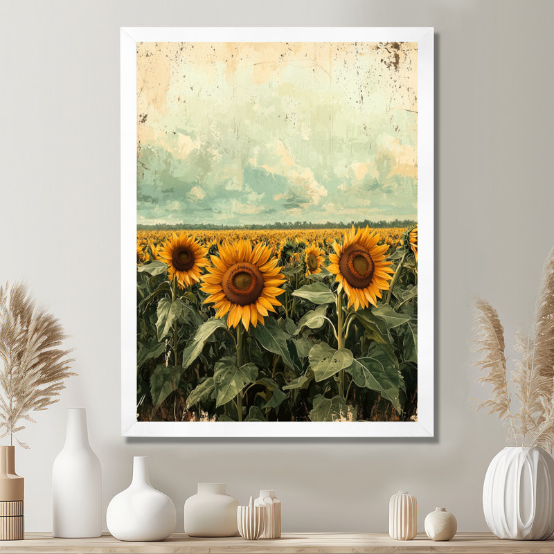 Dorwell - Floral Canvas Art Print, H 40 po x l 30 po, Reproduction encadrée d'une seule photo, Blanc