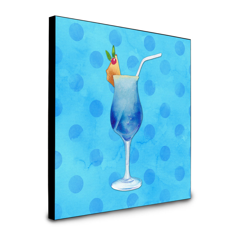 Panneau mural d’été art cocktail Kentish, bleu