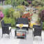 4 Piece Wicker Seating Group With Cushions-820665376