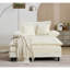 Méridienne surdimensionnée de 54,75 po de largeur, canapé-lit moelleux, assise profonde, velours côtelé, 2 coussins, 4 vitesses réglables, canapé-lit de loisir