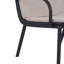 Causeuse d'extérieur pour terrasse, structure en PP noir avec coussin beige-1437992164-1437992171