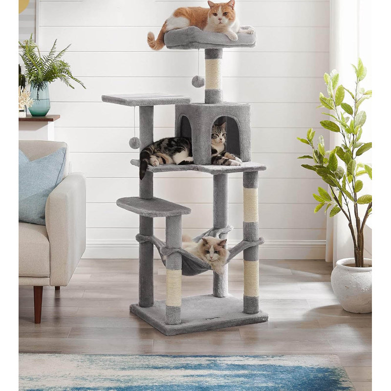 143cm H Cat Tree, Light Grey