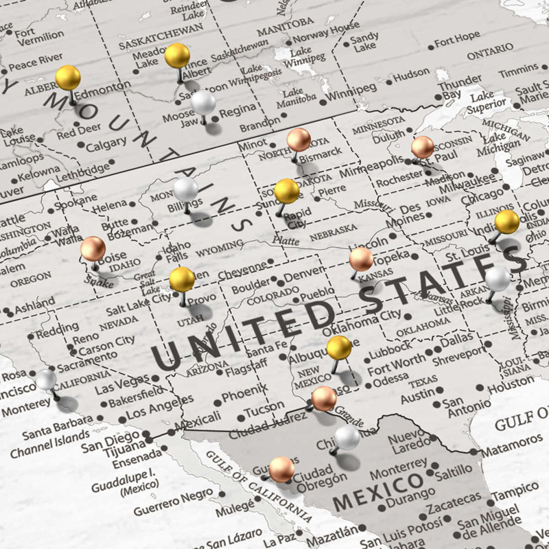 Our Adventures III Pin's World Amrico, H 16 po x l 24 po