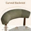 Chaise de salle à manger moderne rembourrée en velours (ensemble de 6)-527280069