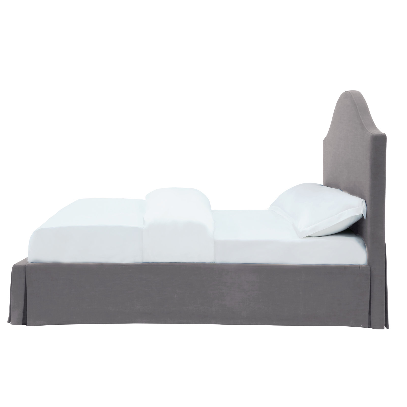 Samantha Upholstered Bed, King, Gray