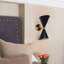 Mid-Century Modern 2-Light Up And Down Hourglass Wall Sconce 
