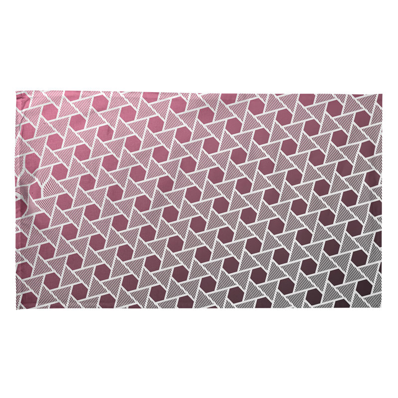 Tea Towel Kitchen Towel, Black/Pink, Cotton Twill