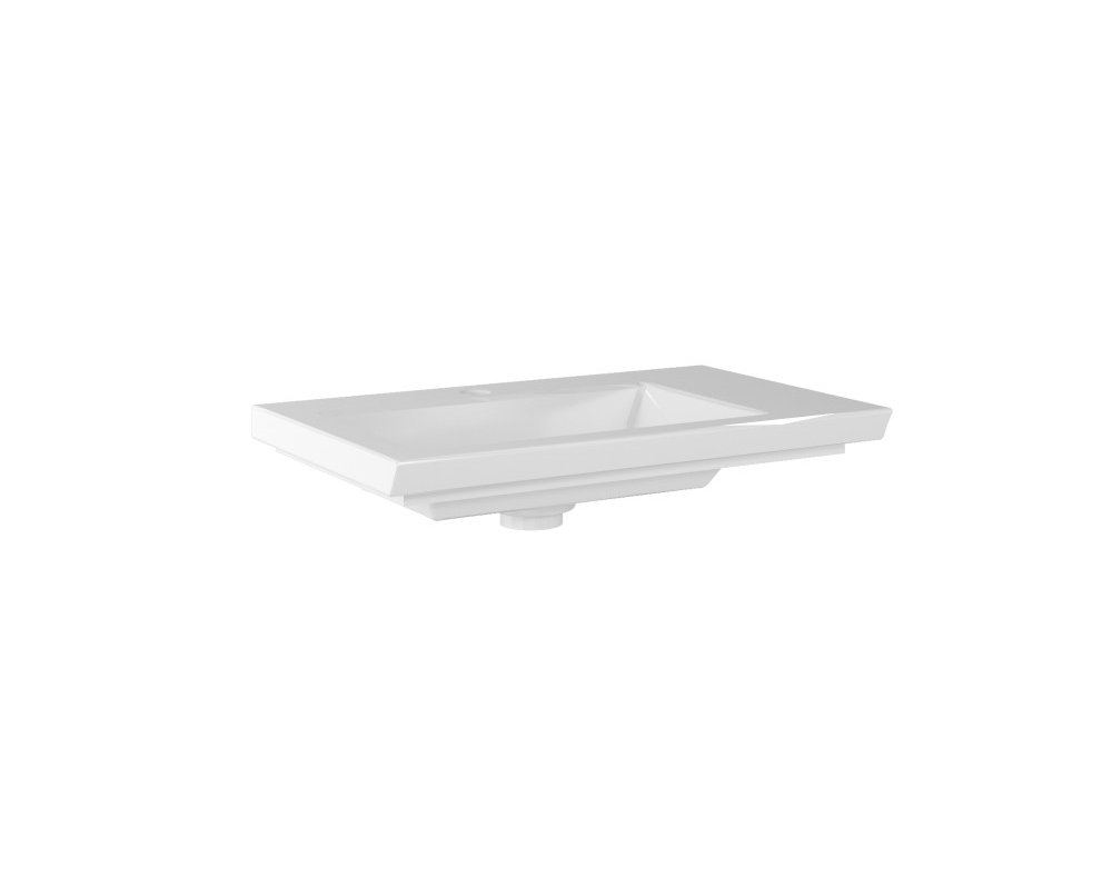Pearl Ceramic Rectangular 850mm Inset Basin