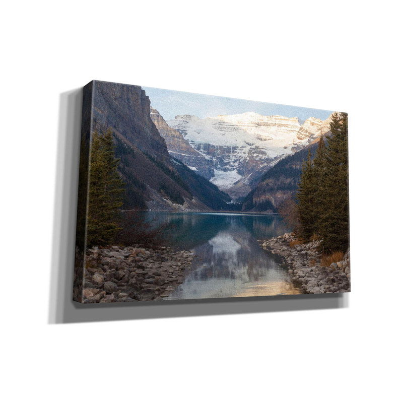 «Lake Louise 3» par Joe Reimer, art mural sur toile, H 12 po x l 18 po x P 0,75 po