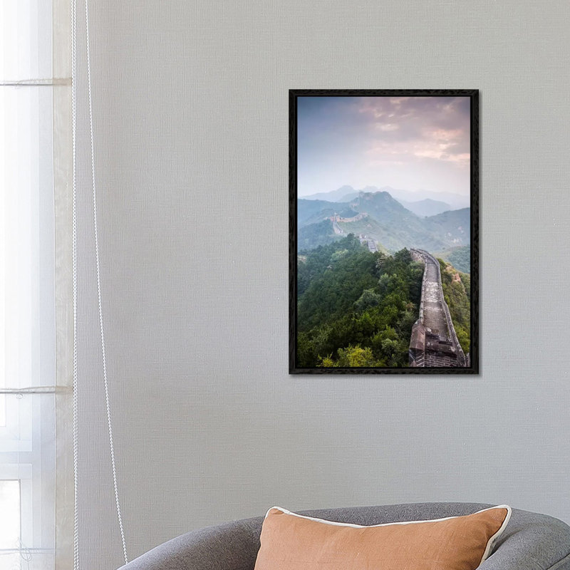 The Great Wall Of China by Matteo Colombo - Gallery-Wrapped Canvas Giclée on Canvas, 66.04 cm H x 45.72 cm W, Black Framed