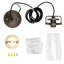 Luminaire suspendu en pot 1 lumière avec accents en bois Sue-1243270339