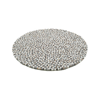 Lauge Hand Felted Wool Beige Rug
