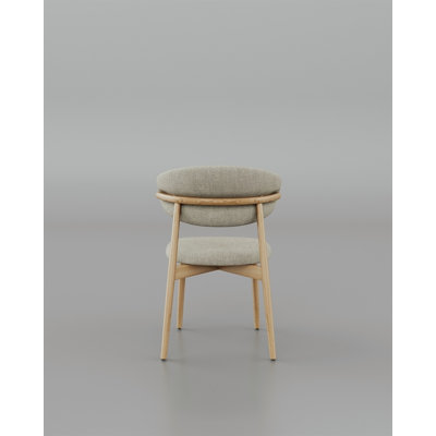 Set of 2 Solid Ash Wood Dining Chairs