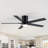 Jayceyon 52'' Large Flush Mount Ceiling Fan With Led Lights and Remote, Quiet Reversible DC Motor, 5 wood Blades Low Profile, Timer, for Indoor/Covered Outdoor Use-1852175517