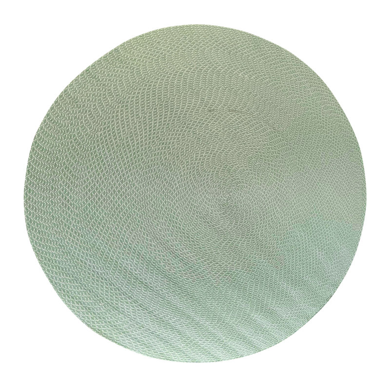 Tapis tressé à la main lime Rogalski, Rond 96 po x 96 po