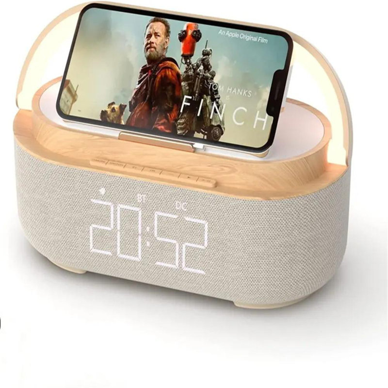 Digital Electric Tabletop Clock in Wood