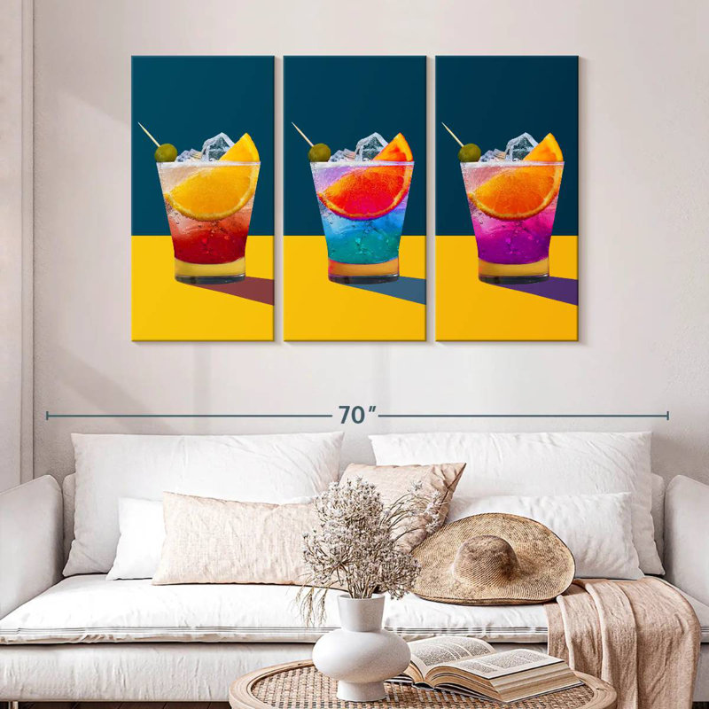 Yarlin Rainbow Cocktails, 20" H x 33" W