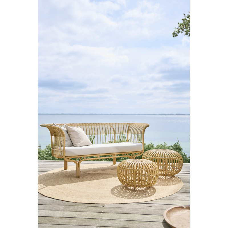 Franco Albini Large Outdoor Ottoman, Brown