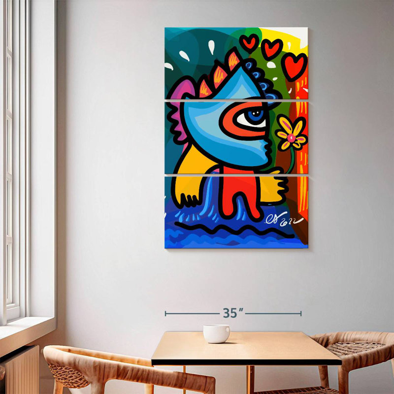 Kelan Flower Graffiti Man, 65" H x 42" W