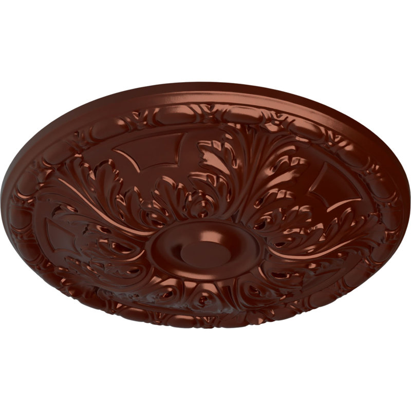 Endurathane Granada Ceiling Medallion, 15 3/4"OD x 5/8"P (Fits Canopies up to 4 1/4"), Hand-Painted Antique Copper Finish