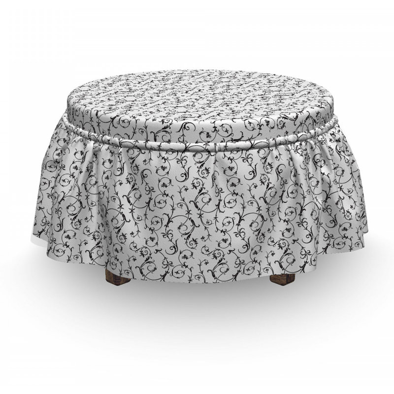 Housse pour repose-pieds de feuille à tourbillons classic ivy