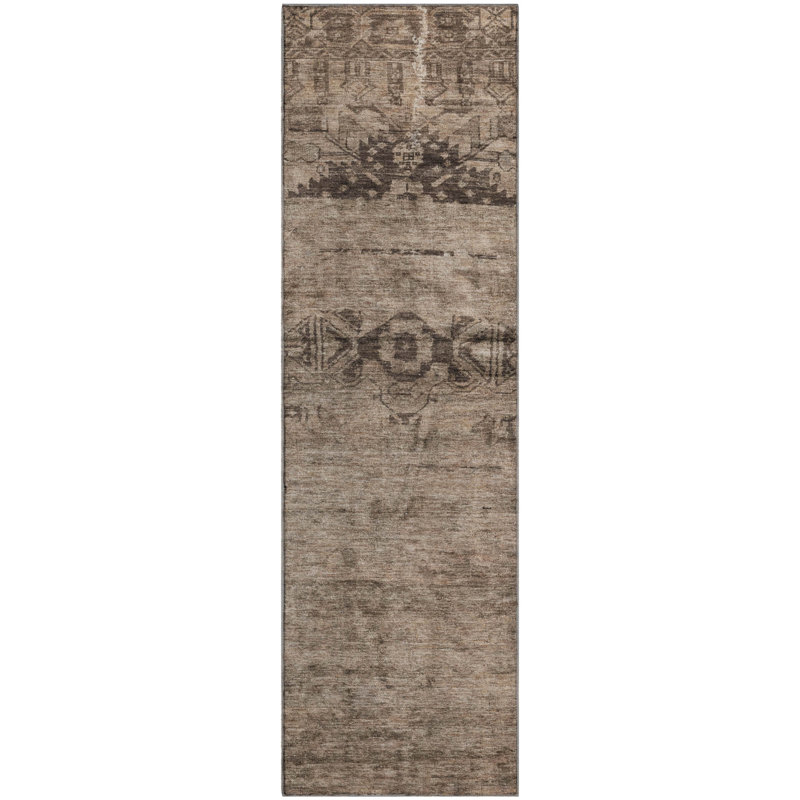 Premium Machine Washable Lampkins AMF1647 Global Rug, Runner 2'3" x 7'6"