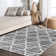 Doster Ogee Moroccan Trellis Shag Light Gray/Ivory Rug