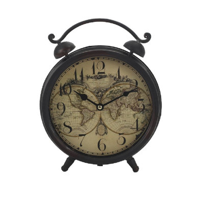 Metal Quartz movement / Crystal Tabletop Clock in Black
