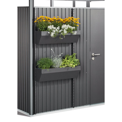 Biohort Shed FloraBoard Planter Hanging Boxes Dark Gray