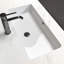 Lavabo de salle de bain encastré 28 po x 14 po MEJE, encastré en céramique, blanc