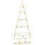 Metal Christmas Tree with Stand Gold Powder-coated steel-1712149304