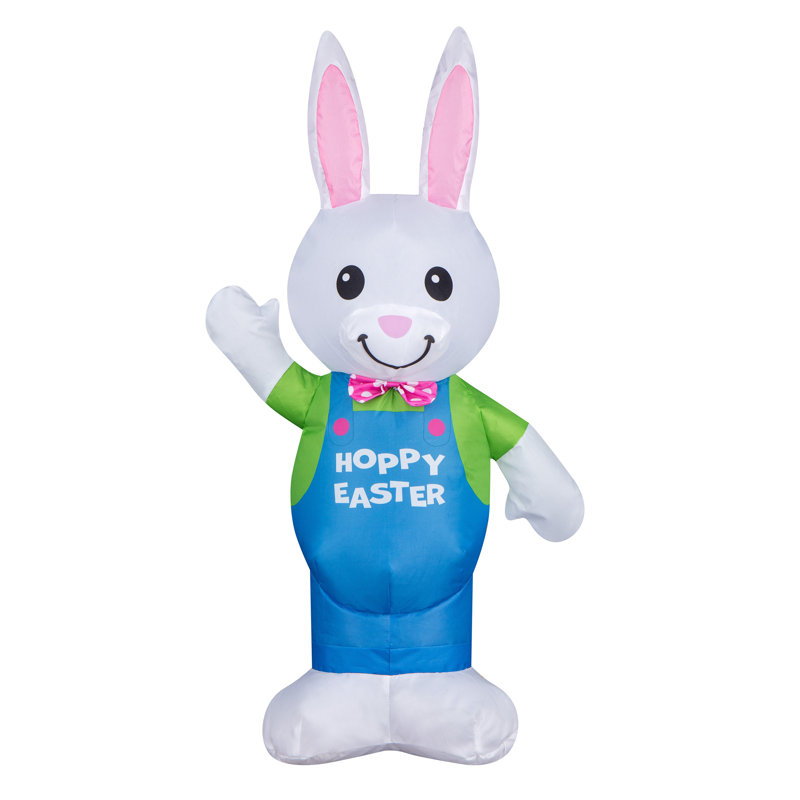 25" Inflatable Waving Easter Bunny