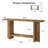 Double-Layer Storage Sofa Table – Rustic Farmhouse Style With Triangular Legs, 300Lbs Capacity, Mdf Construction For Entryway/Hallway