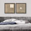 Linear Geometry " Square And Labyrinth Designs In Neutral Tones Illustrations Abstract Rustic Art Minimalist " 2 - Pieces-101463258-101463256