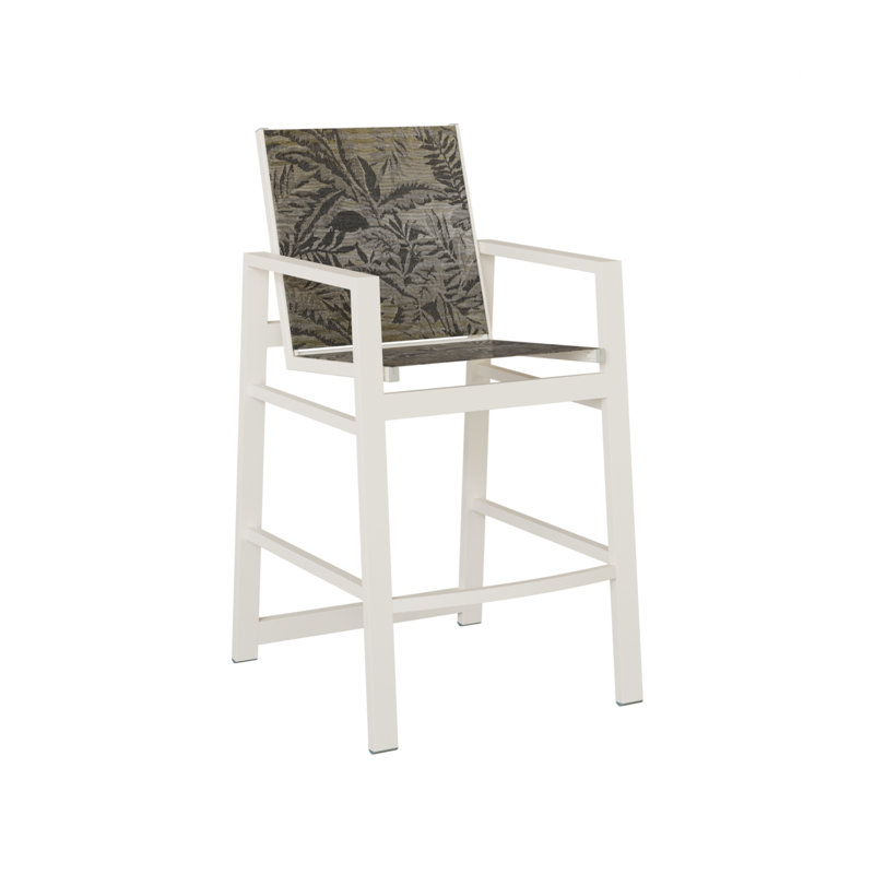 Chaise berçante Berlin Gardens Vida, Blanc mat, Sumba moka