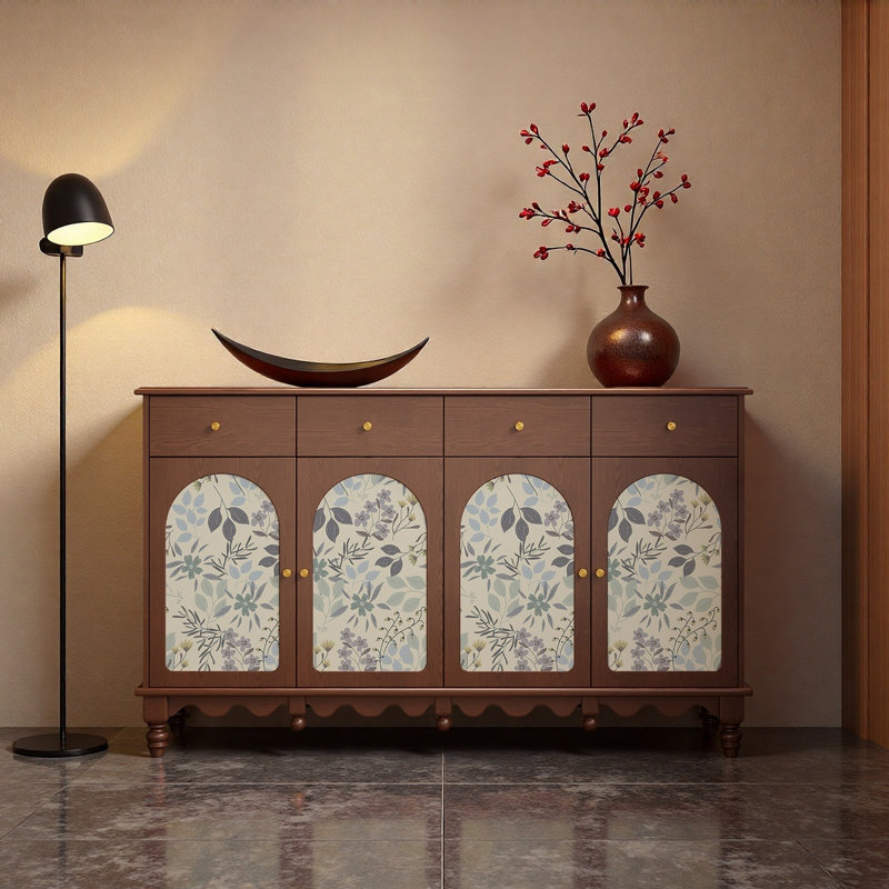 Armoire d'entrée en bois massif avec tiroirs